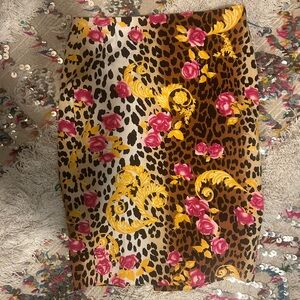 VERSACE LEOPARD SKIRT